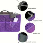 Multifunctional Bi-fold Storage Bag Double Zipper Large Capacity Storage Arrangement Makeup Toiletries Large Classification Bag