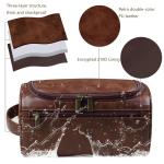 Leather Toiletry Bag for Men Women Dopp Kit Mens Hanging Toiletry Bag Travel Toiletry Bag for Traveling Large Cosmetic Bag for T