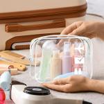 1pc Clear Toiletry TSA Approved Travel Bag Travel Carry On, Airport Aviation Accessories Compliant Bag, Quart Size Women's and M