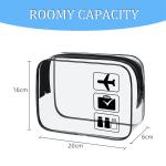 1pc Clear Toiletry TSA Approved Travel Bag Travel Carry On, Airport Aviation Accessories Compliant Bag, Quart Size Women's and M