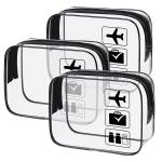 1pc Clear Toiletry TSA Approved Travel Bag Travel Carry On, Airport Aviation Accessories Compliant Bag, Quart Size Women's and M