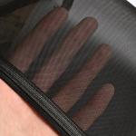 1PC Travel Black Mesh Cosmetic Bag Zipper Makeup Bag For Women Wash Toiletry Bag Makeup Organizer Portable Storage Pouch