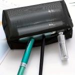 1PC Travel Black Mesh Cosmetic Bag Zipper Makeup Bag For Women Wash Toiletry Bag Makeup Organizer Portable Storage Pouch