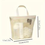 Portable makeup bag Mesh waterproof bath bag Gym bag Sundry storage bag Travel toiletry bag