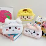 Cute Cartoon Chiikawa Plush Storage Bag Fit Kawaii Large Capacity Beauty Toiletry Makeup Pencil Case Girl Heart Birthday Gift