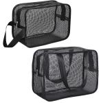 Portable Bathing Bag Mesh Shower Toiletry Pouch Travel Makeup Storage Holder Bathroom Accessories Organizer Beach Bag
