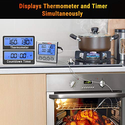 Dual Probe Digital Meat Thermometer with Timer