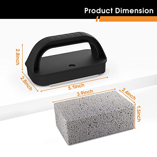 Heavy Duty Grill Cleaner Bricks with Handle - 4 Pack