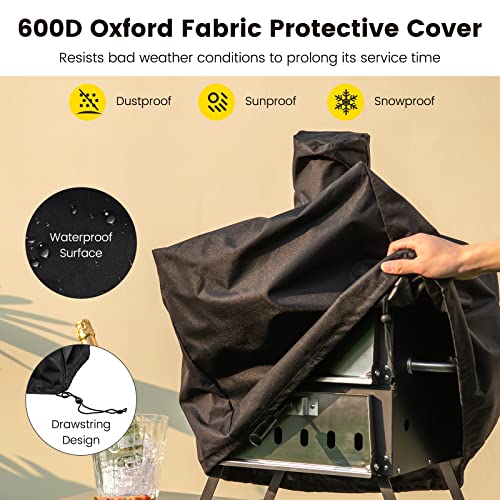 Giantex Outdoor Pizza Oven with Stone and Cover