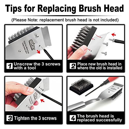 BBQ Grill Brush and Scraper - 16.5" Size