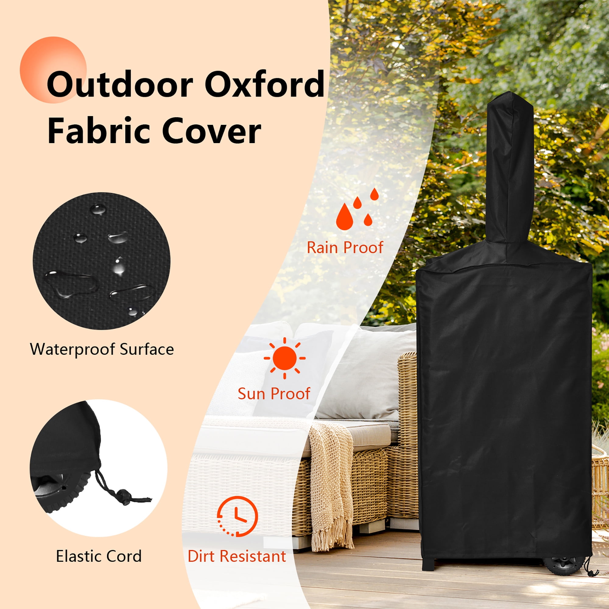 Costway Outdoor Wood Fire Pizza Oven with Cover