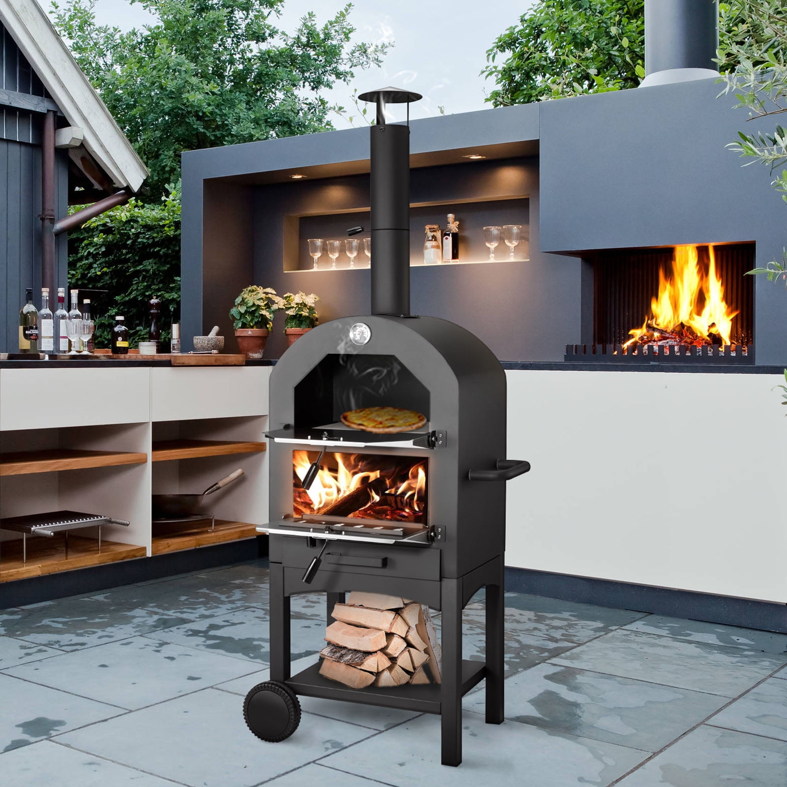 Danrelax Outdoor Wood Fire Pizza Oven Set
