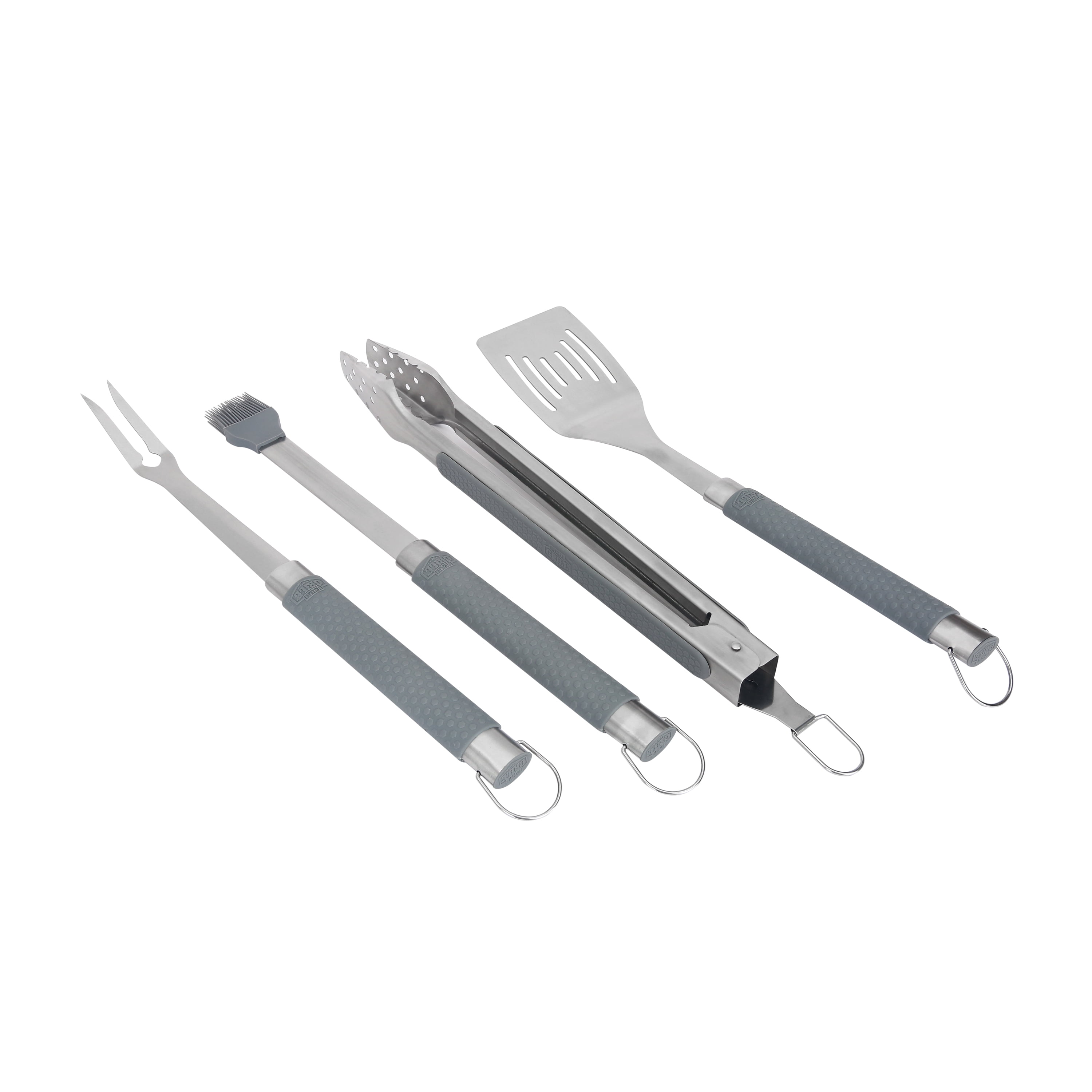 Stainless Steel BBQ Tool Set with Soft Grip