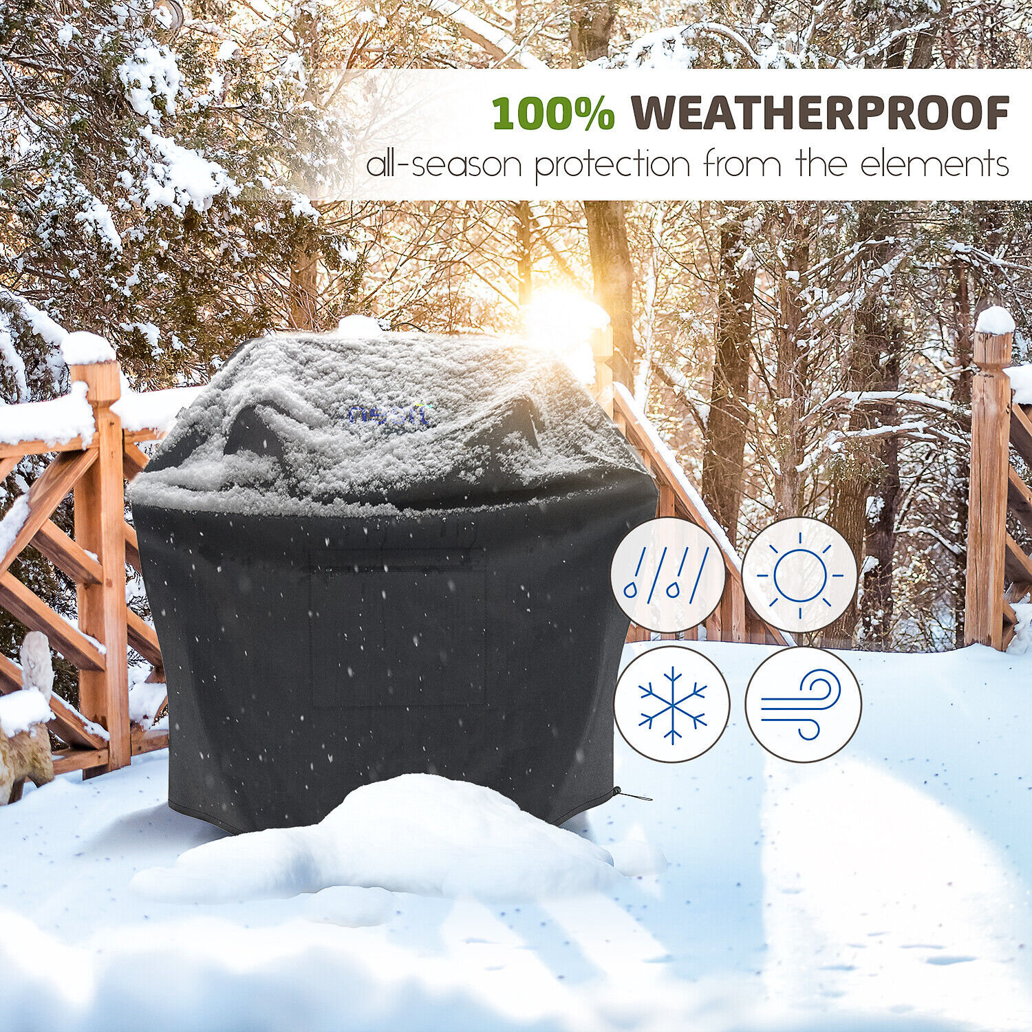 Durable Waterproof BBQ Grill Cover - UV Resistant