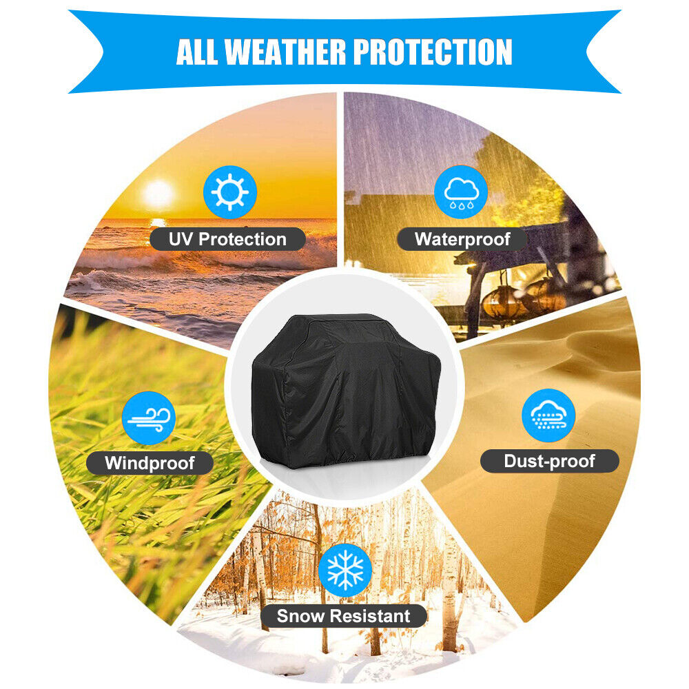 57" Waterproof Outdoor BBQ Gas Grill Cover, Heavy-Duty