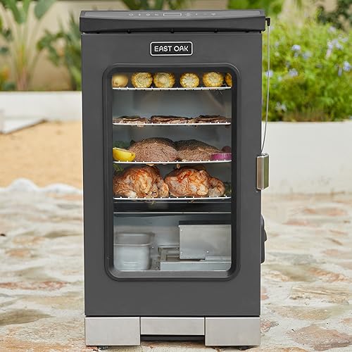 30" Electric Smoker with Glass Door, 725 sq inches