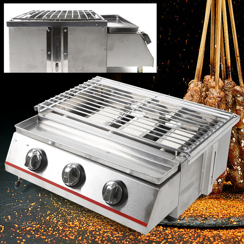 3 Burner Gas BBQ Grill for Outdoor Cooking