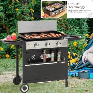 Outdoor Flat Top Gas Griddle Grill - 33000 BTU