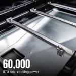 Blue Propane Gas Grill with 4 Burners and Side Burner