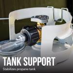 Blue Propane Gas Grill with 4 Burners and Side Burner