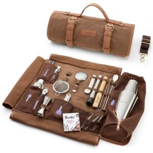 Barillio 17-Piece Travel Bartender Kit Bag