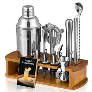 Cocktail Shaker Set with Stand and Accessories