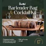 Barillio 17-Piece Travel Bartender Kit Bag