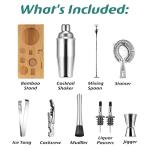 Stylish 10-Piece Cocktail Shaker Set with Stand