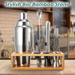 Stylish 10-Piece Cocktail Shaker Set with Stand