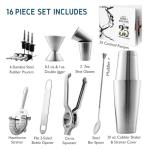 16-Piece Stainless Steel Cocktail Shaker Set