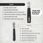 A Bar Above Black Handle Stainless Steel Channel Knife