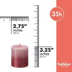 BOLSIUS Rustic Metallic Pillar Candle 4 Pack