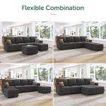 HONBAY U-Shaped Sectional Sofa with Storage Seat