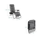 Adjustable Steel Mesh Zero Gravity Lounge Chairs - Gray
