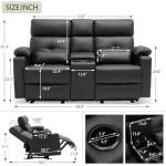 Power Reclining Loveseat with Console, Heat, Massage