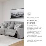 Light Gray Power Reclining Loveseat with Console