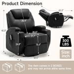 Korser 360° Swivel Recliner with Massage and Heat