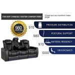 Valencia Tuscany Row of 3 Home Theater Seats