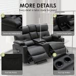 Power Reclining Loveseat with Console, Heat, Massage