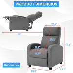 Grey Recliner Chair for Home Theater Seating