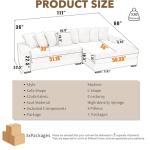 Modern L-Shaped Corduroy Sofa with Chaise and Pillows