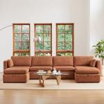 Chita Terracotta 6-Seat U-Shaped Sectional Sofa