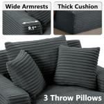 Nahenduo 67 Inch Oversized Chaise Lounge Sofa