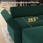 Belffin Velvet Modular Sectional Sofa with Chaise