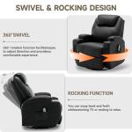 Korser 360° Swivel Recliner with Massage and Heat