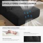 Oversized 50-Inch Chaise Lounge with Pillows