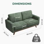 Vesgantti 68" Green Corduroy Loveseat Sofa