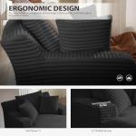 Oversized 50-Inch Chaise Lounge with Pillows