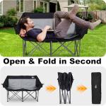 Bolosy Heavy Duty 2-Person Folding Loveseat Chair