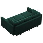 Belffin Velvet Modular Sectional Sofa with Chaise
